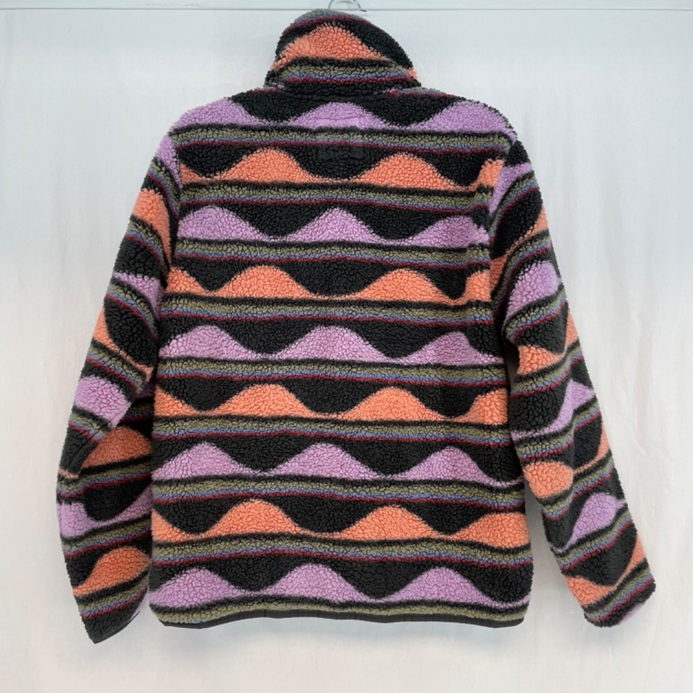 Billabong Pullover Half Snap Sherpa Jacket Multicoloured Women’s Size Large - Picture 2 of 14